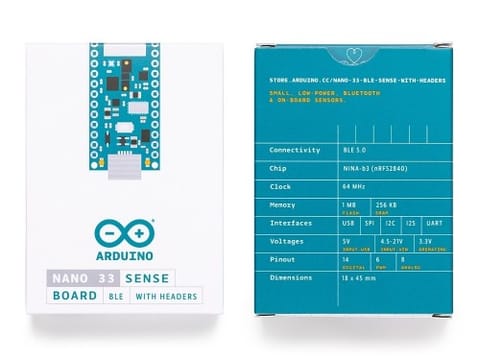 ARDUINO NANO 33 BLE SENSE WITH HEADERS