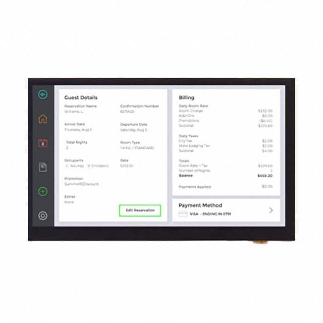Displaytech 1756-DT070DTFT-IPS-HB-PTS-ND