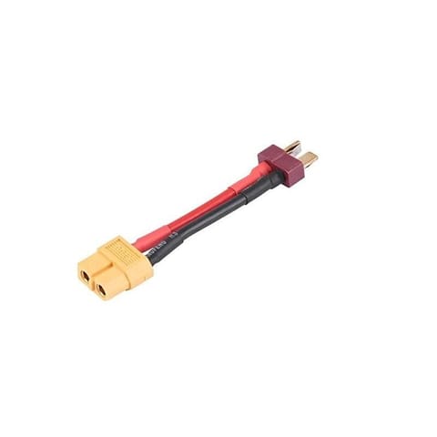 SafeConnect Nylon T-Connector Male Connector to XT-60 Female Connector Battery Adapter Cable
