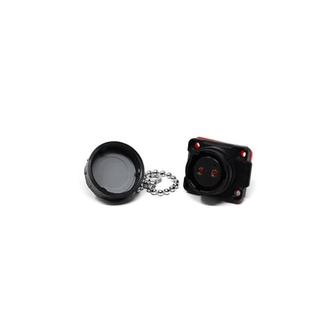 YM-20-J02SX-02-401-CNLINKO-2Pin Female Socket IP67 Waterproof Power Connector Plastic Shell Solder Terminal