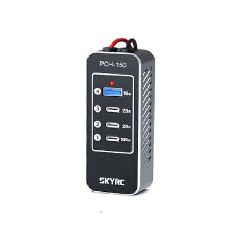 SKYRC PCH-150 Power & Charging Hub, 158W 4-Port Power Strip with 3 USB-C Ports + 1 USB-A Port Replacement