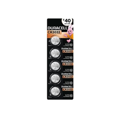 Duracell CR2032 3V Lithium Coin Battery (Pack Of 5)