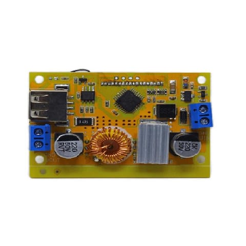 Dual Display 5A Power Adjustable Step-Down Constant-Voltage Constant-Current Power Module (With Case）