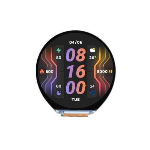 Waveshare ESP32-S3 1.46inch Round Display Development Board, 412×412, Supports WiFi & Bluetooth, Accelerometer And Gyroscope Sensor, Onboard Speaker And Microphone, ESP32 With Display without cover glass