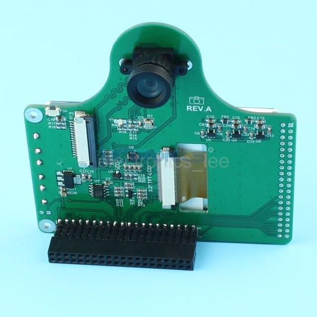 RaspCAM 3.2''TFT LCD display + TSP+ camera module /w M12*0.5 for Raspberry Pi B+