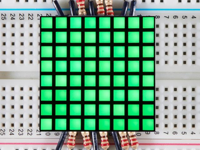 1.2" 8x8 Matrix Square Pixel - Pure Green - KWM-R30881CPGB