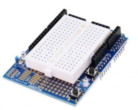 UNO Proto Shield prototype expansion board with SYB-170 mini breadboard