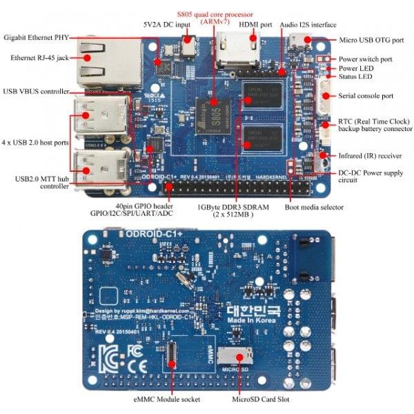 Odroid-C1 Plus 1.5GHz Quad Core